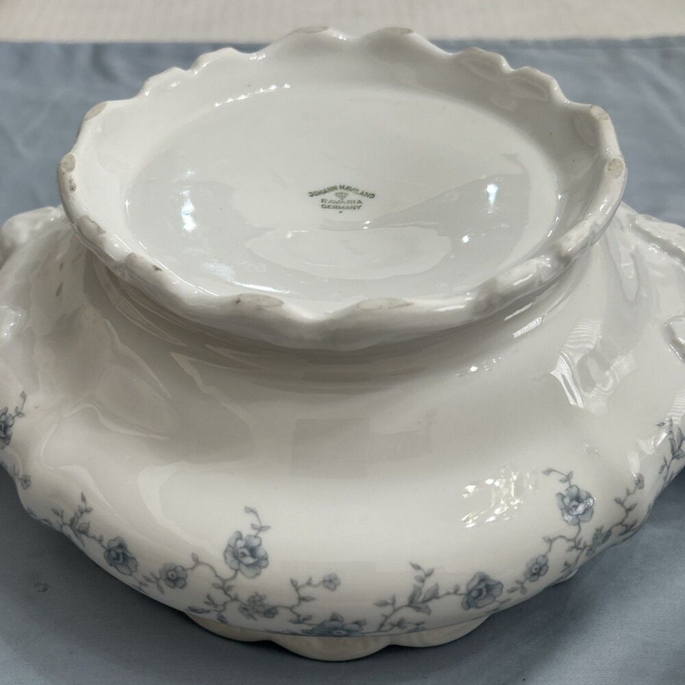 Vintage Johann Haviland “Blue Garland” Covered Vegetable Bowl or Casserole Dish - Picture 13 of 16